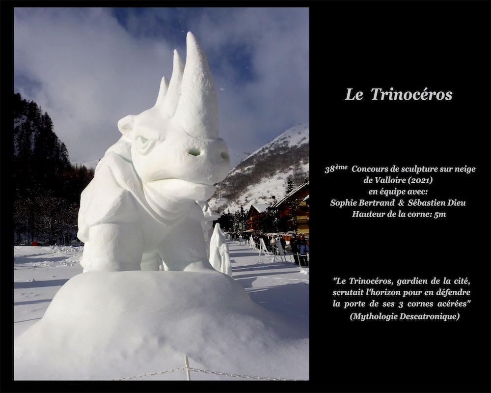 01 Trinoceros sculpture neige Desca